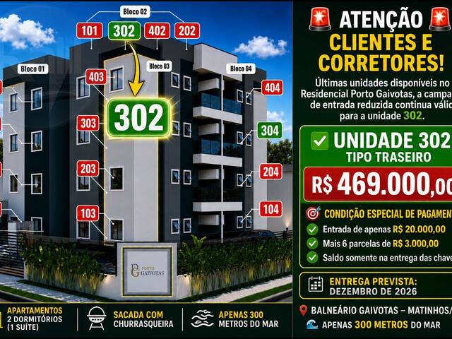 #503 - Apartamento para Venda em Matinhos - PR - 1